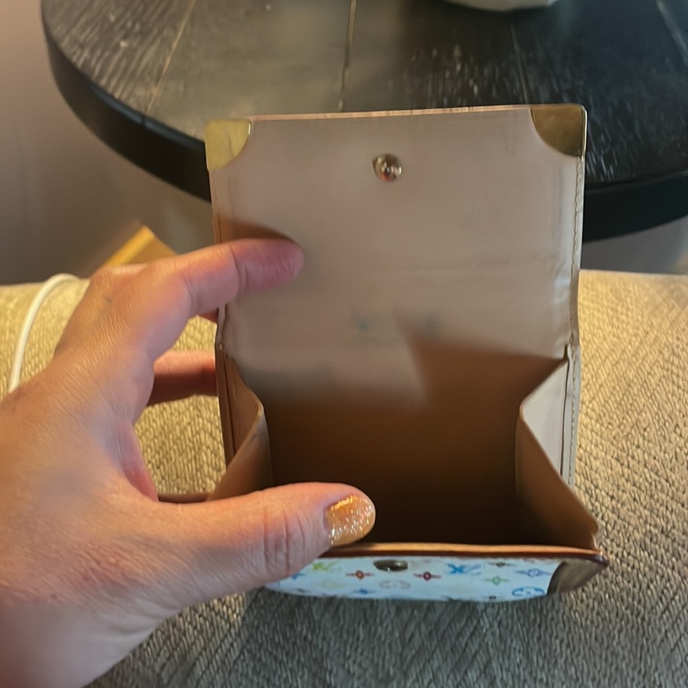 Louis Vuitton white multi color French purse vintage wallet - Picture 5 of 6